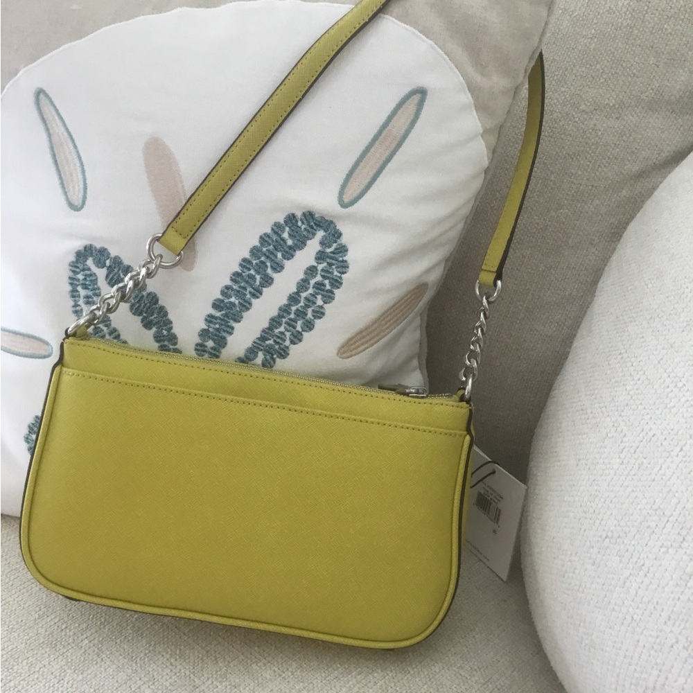 Calvin Klein Yellow Shoulder Bag with Gold Hardware - Picture 3 of 7